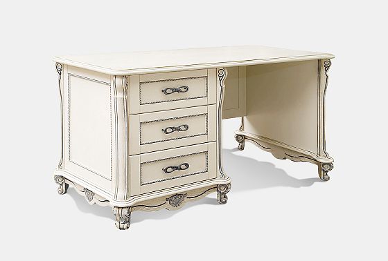 Стол письменный "Алези 1" с ящиками (1 тумба слева) массив и шпон дуба 3