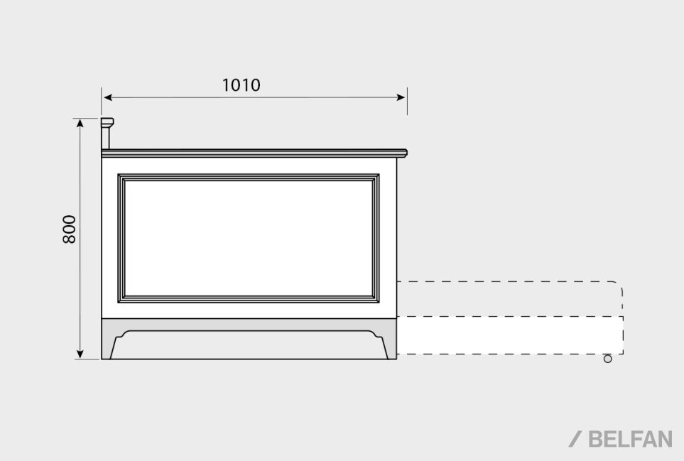 Кровать-диван под два матраса "Бриансон" массив и шпон дуба, МДФ 15