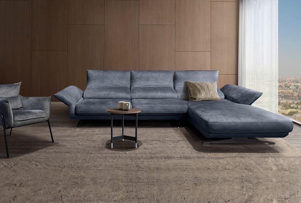 "Бенд" диван с оттоманкой; нераскл.; 2L6R; начальная группа ткани