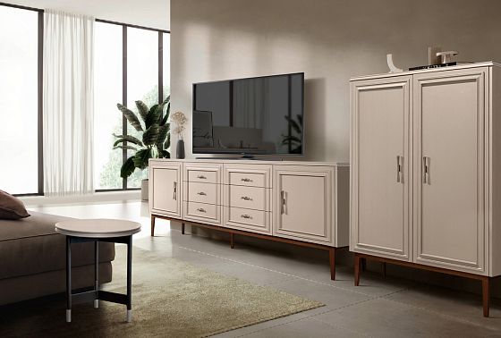 Тумба высокая "Сакраменто" массив и шпон дуба, МДФ 5