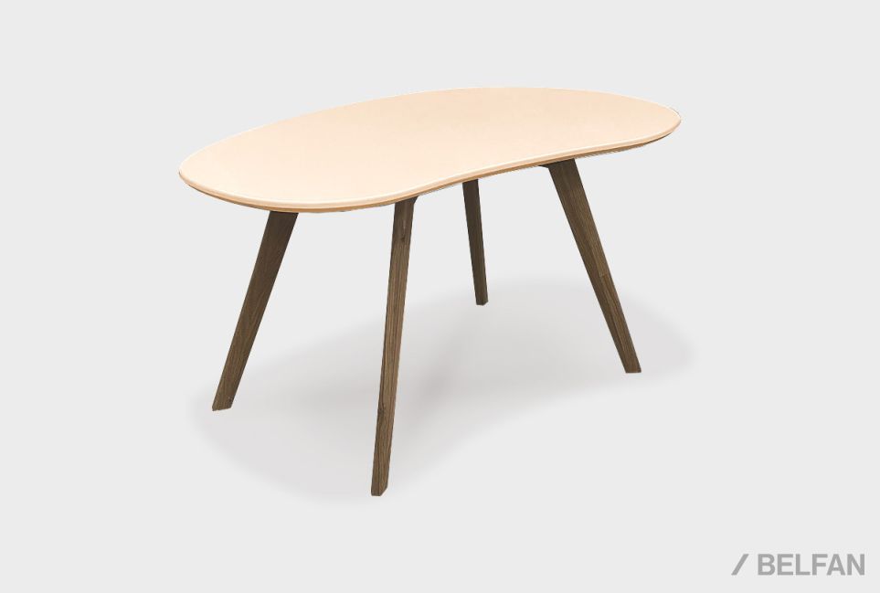 Стол журнальный "Уоллстрит" овальный 267 массив дуба, МДФ 1