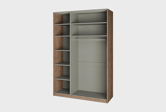 Шкаф для одежды 3-х дверный "Меридиан" (комбинированный) шпон дуба, МДФ 2