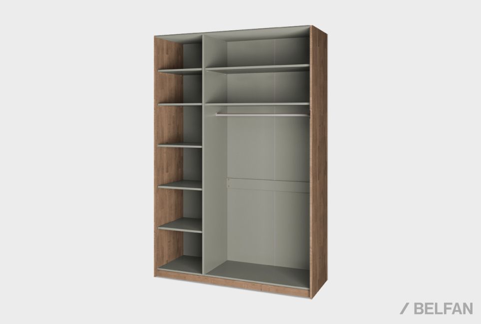 Шкаф для одежды 3-х дверный "Меридиан" (комбинированный) шпон дуба, МДФ 4