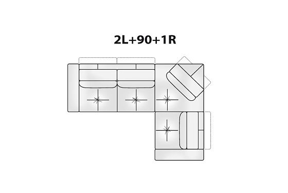"Бакстер" диван угловой  6