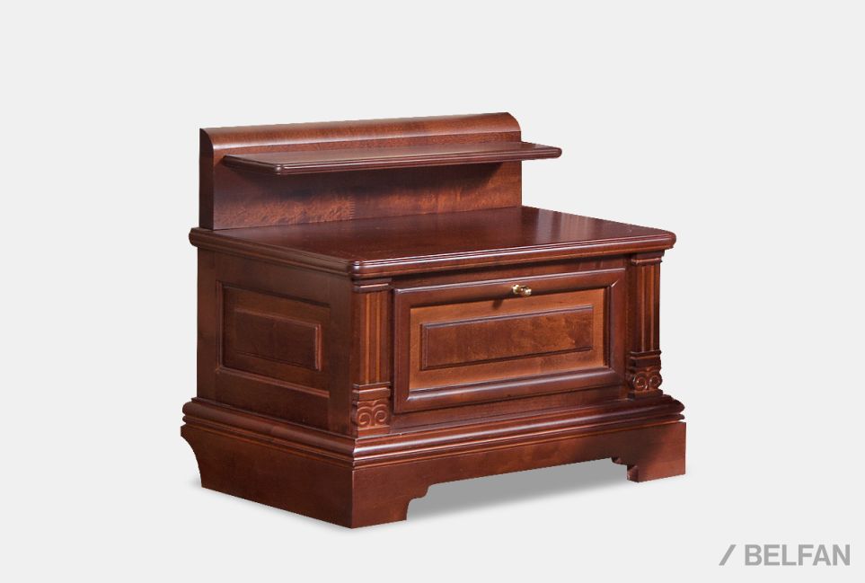 Тумба прикроватная "Престиж" массив и шпон берёзы 1