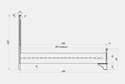 Кровать «Бриансон»; без основания, без матраса; *А-020.53160; (1600x2000); муссон+дуб; Velutto 05