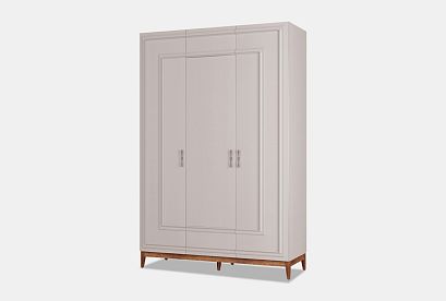 Шкаф 3-х дверный "Сакраменто" (с декором); *А-016.303; марципан, орех