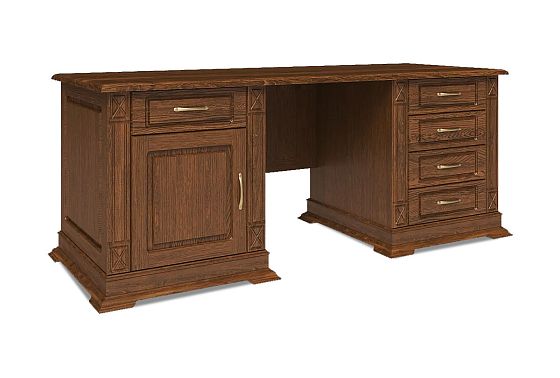 Стол письменный "Верди Люкс 7" массив и шпон дуба 4