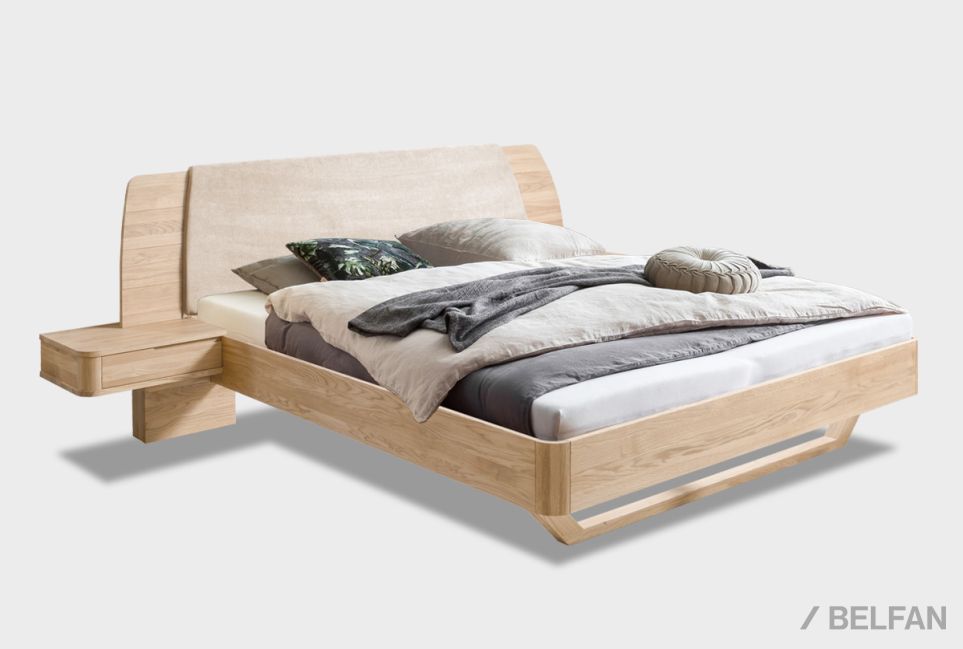 Кровать "Монблан" (с прикроватными тумбами) массив дуба 1