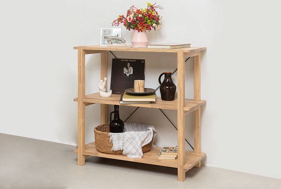 Стеллаж "Арт" 2 массив дуба 9