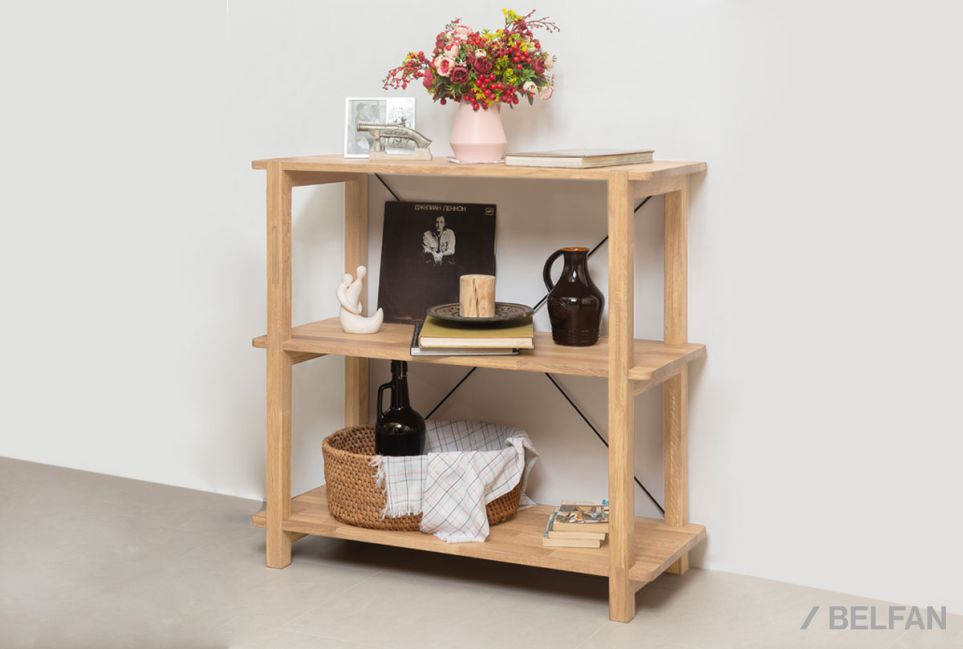 Стеллаж "Арт" 2 массив дуба 7
