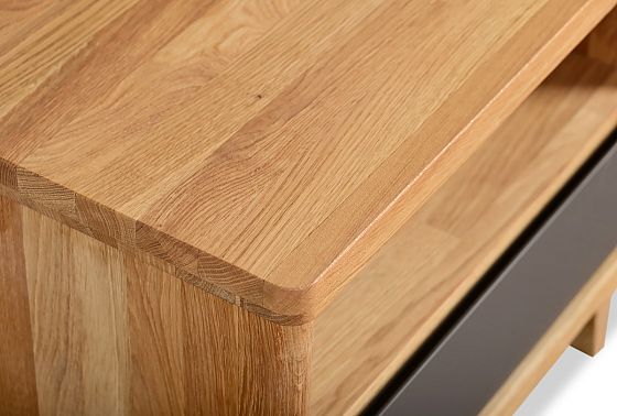 Тумба прикроватная "Уоллстрит" (с нишей) массив дуба, МДФ 7