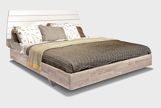 Кровать "Уоллстрит" (комбинированная) массив дуба, МДФ 5