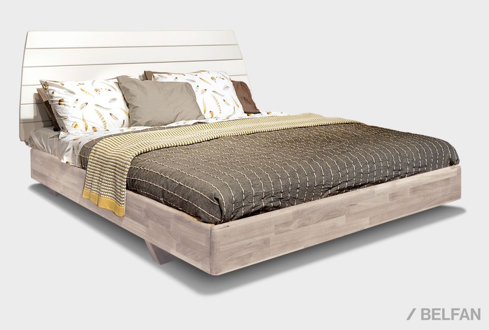 Кровать "Уоллстрит" (комбинированная) массив дуба, МДФ 1