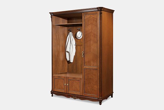 Шкаф комбинированный "Алези 1" (левый) массив и шпон дуба 3