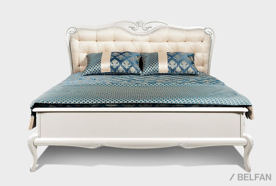 Кровать "Флерон" (низкое изножье) массив и шпон дуба 2