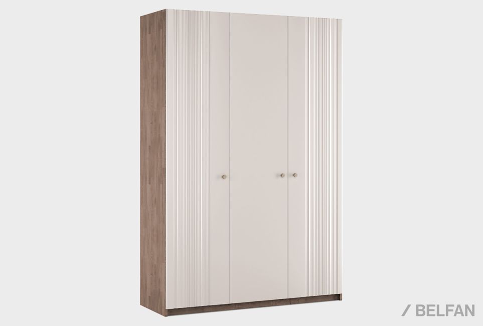 Шкаф для одежды 3-х дверный "Меридиан" (комбинированный) шпон дуба, МДФ 1