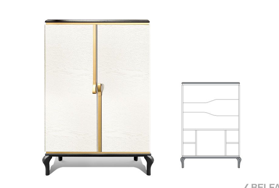 Шкаф комбинированный "Мадлен" массив и шпон дуба 1