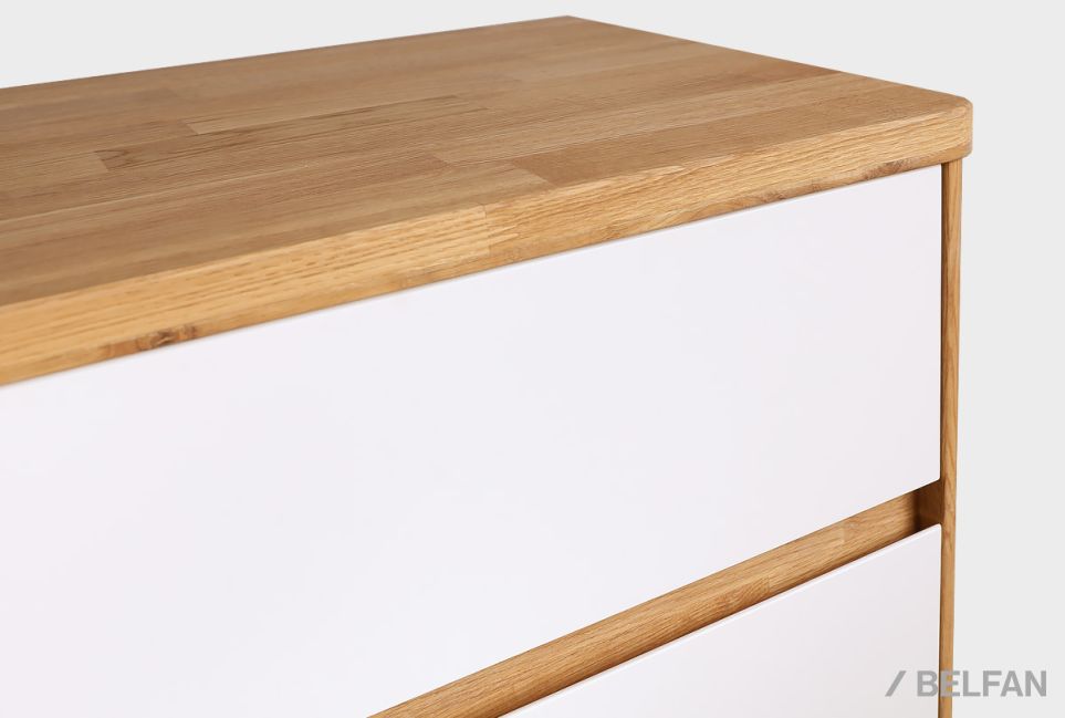 Комод "Уоллстрит" 5 (высокий) массив дуба, МДФ 5