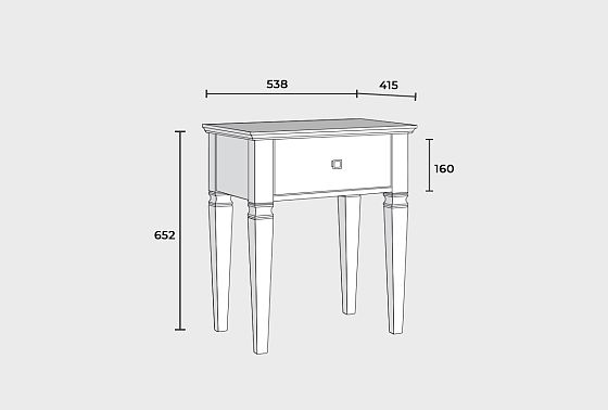 Тумба прикроватная "Ольса-С" 01 массив сосны 6