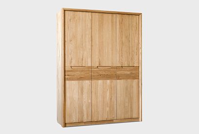 Шкаф для одежды 3-х дверный "Бремен"; дуб натуральный