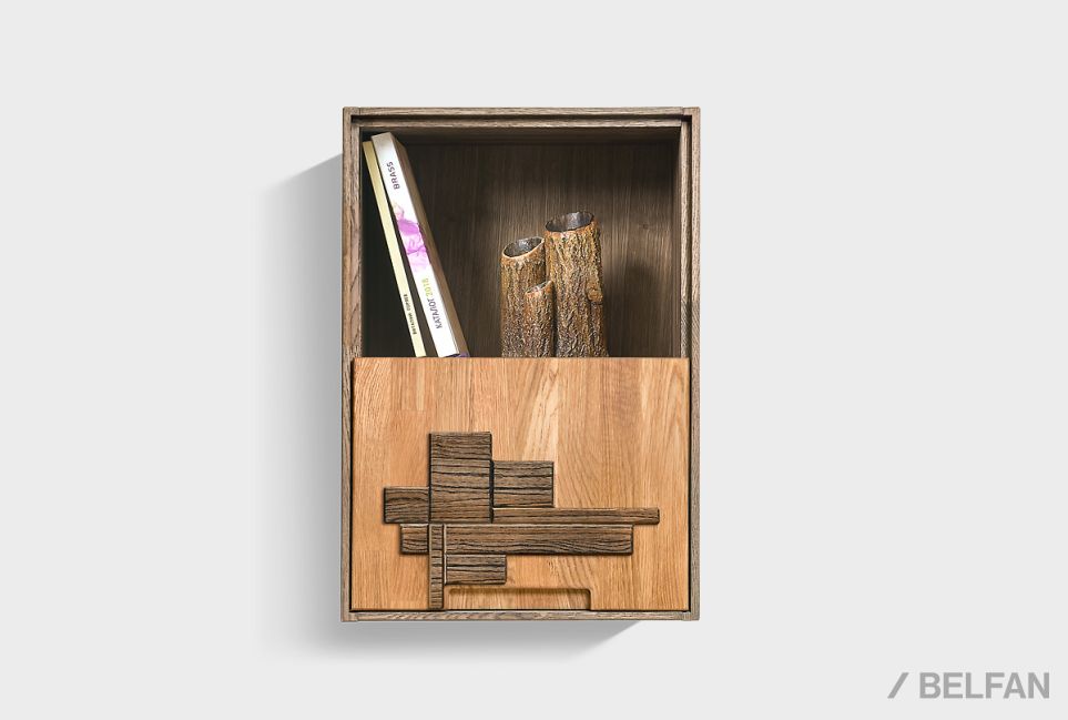 Шкаф навесной "Ирвинг Дизайн" 60 (правый) массив дуба 1