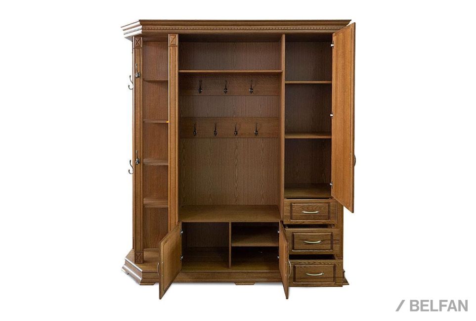 Шкаф комбинированный "Верди Люкс" 2 массив и шпон дуба 2