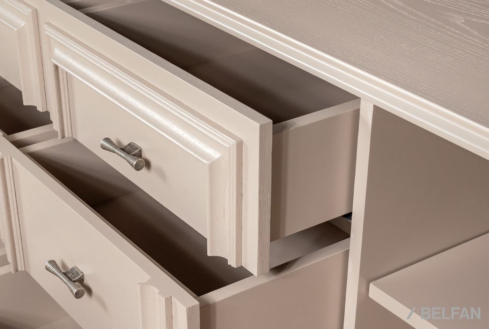 Тумба "Сакраменто" 4 (с ящиками) массив и шпон дуба, МДФ 7