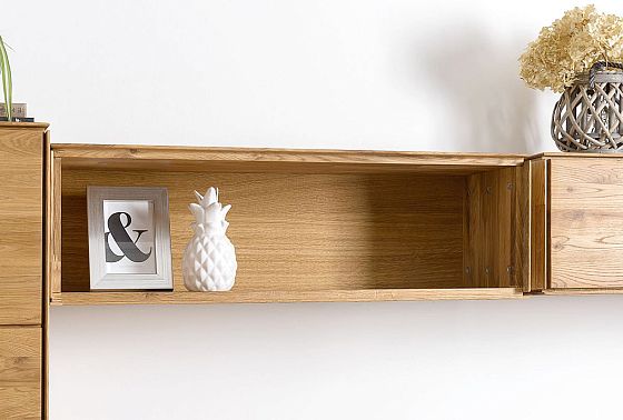 Полка навесная "Гринвуд" 85 массив дуба 16