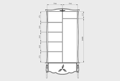 Шкаф для одежды 2-х дв. "Трио" 