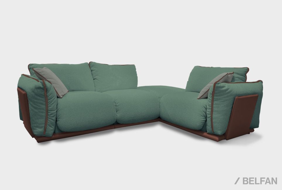 "Ферре" диван 3-х местный с пуфом 1