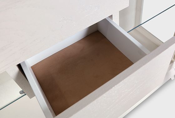 Тумба высокая "Соната" (стекло) массив и шпон дуба 9