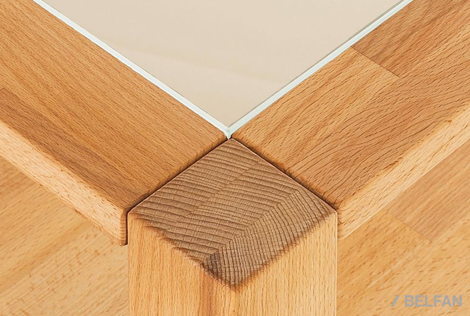 Стол журнальный "Норд" 110 (стекло) массив дуба, стекло 3