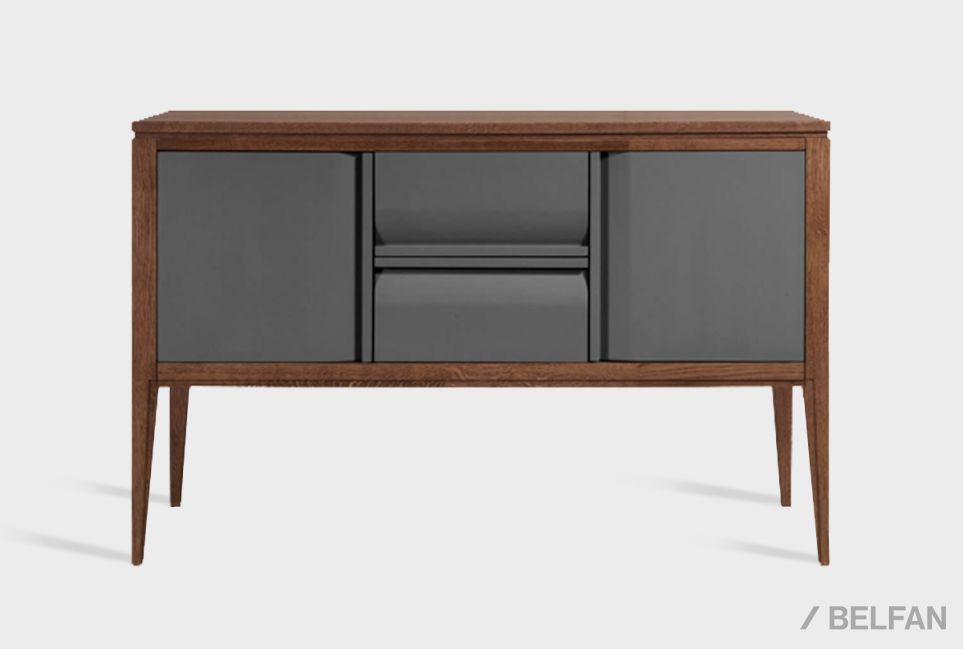 Тумба «Дакота» 3 (с ящиками) массив и шпон дуба, МДФ 1