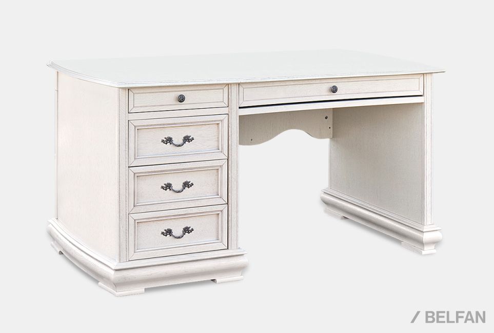 Стол письменный "Тэфи" (1 тумба слева) массив и шпон дуба 1