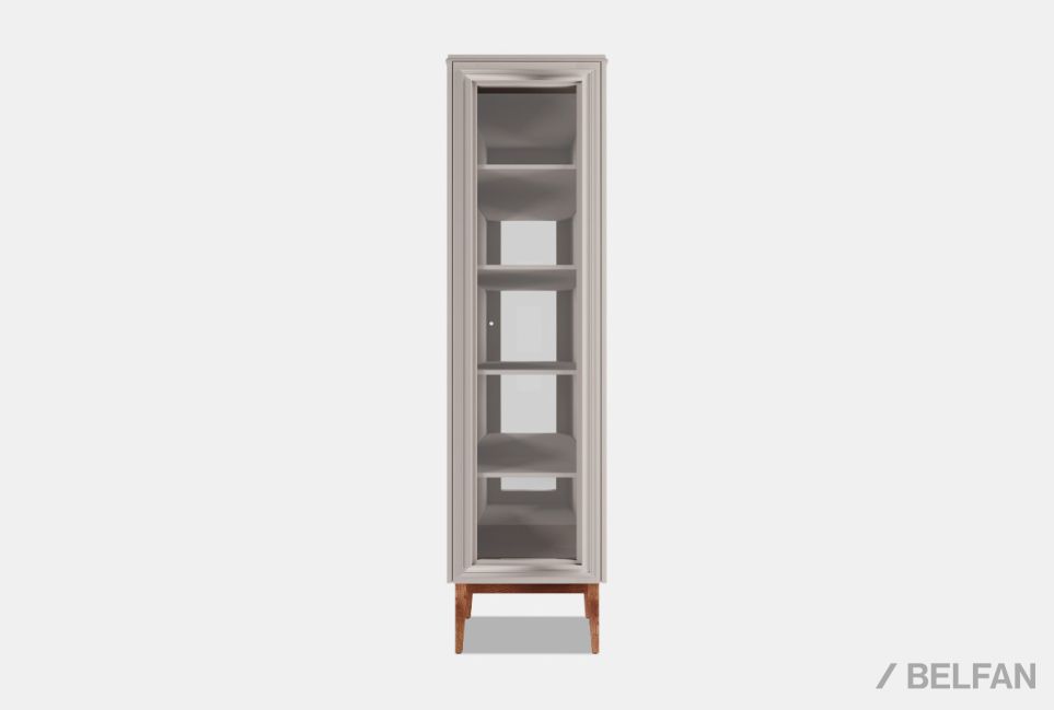 Витрина 1-но дв. "Сакраменто" (левая) массив и шпон дуба, МДФ 3