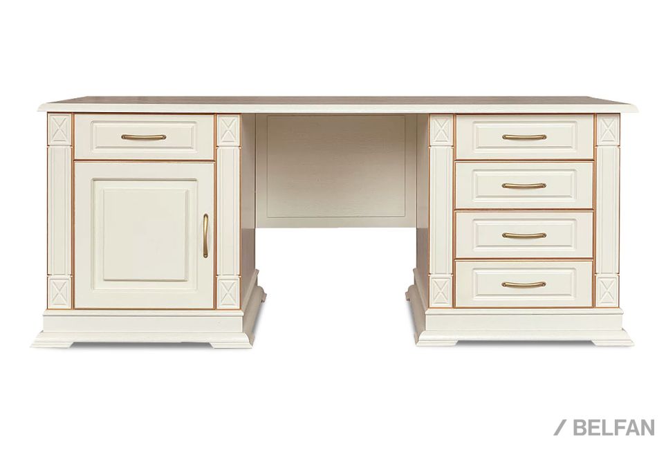 Стол письменный "Верди Люкс 7" массив и шпон дуба 1