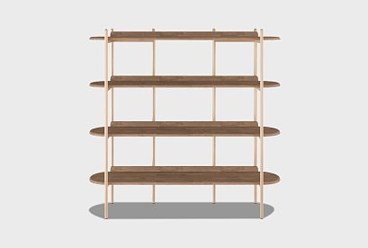 Стеллаж "Меридиан" 4; *А-017.504; к-торфяной дуб