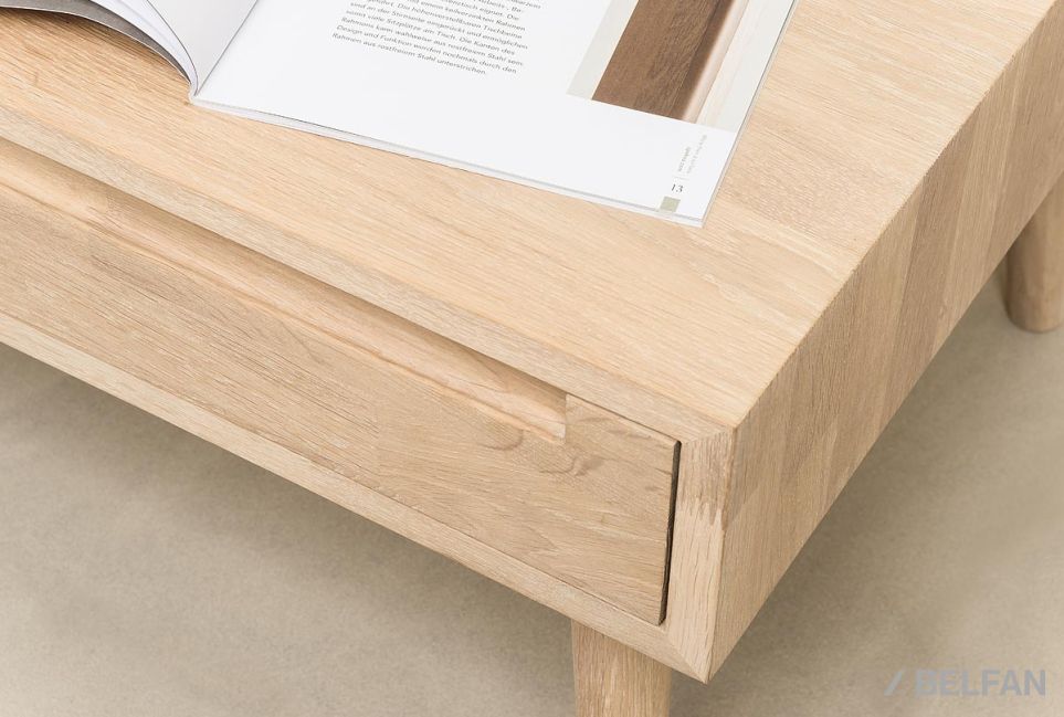 Стол журнальный "Ирвинг" (с ящиком) массив дуба 4