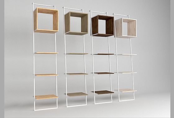 Стеллаж "Арт" 440 массив дуба, металл 7