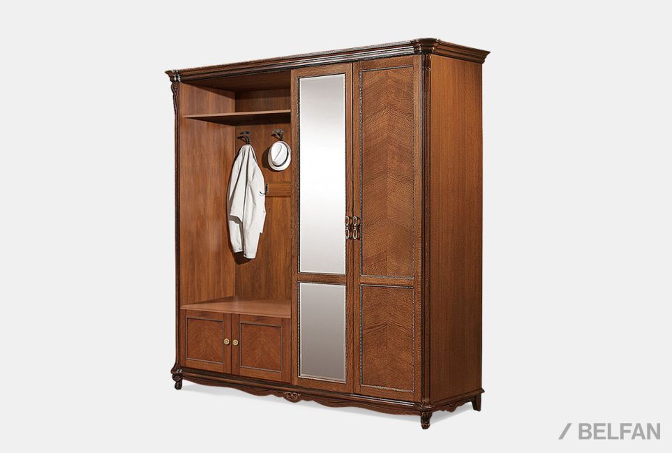 Шкаф комбинированный "Алези 2з" массив и шпон дуба 1