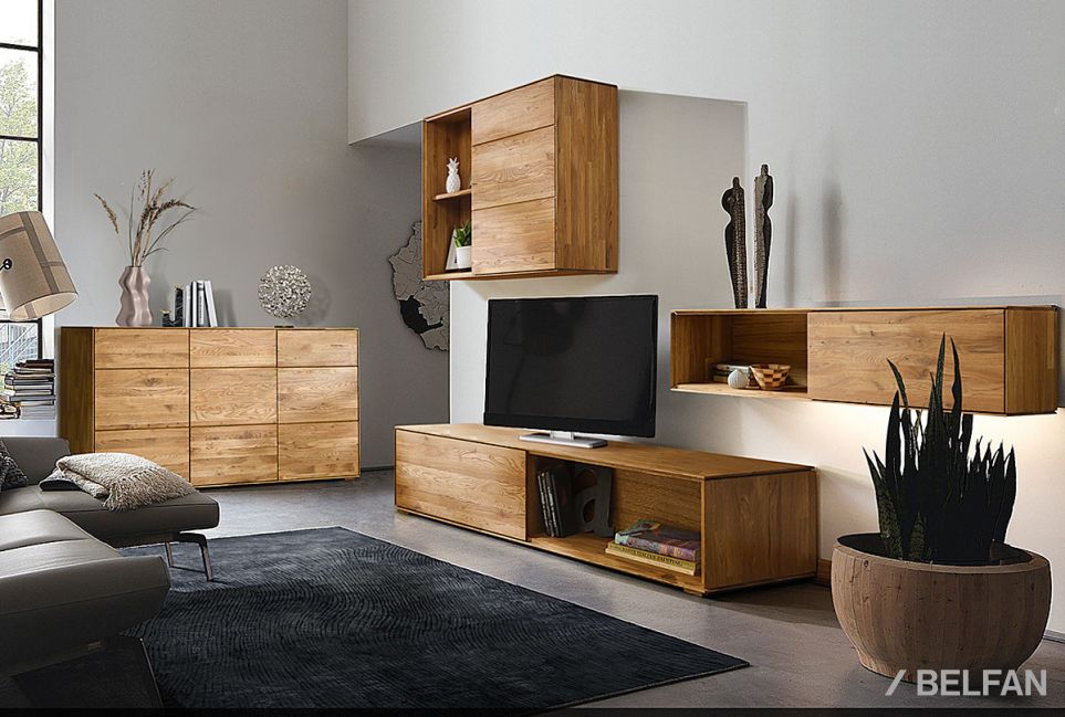 Тумба под ТВ "Гринвуд" массив дуба 3