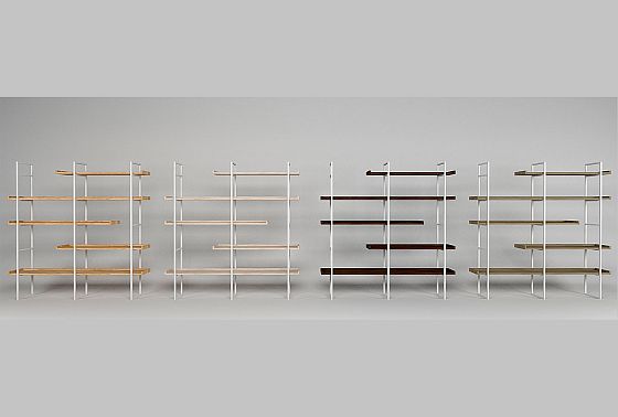 Стеллаж "Арт" 453 массив дуба, металл 10