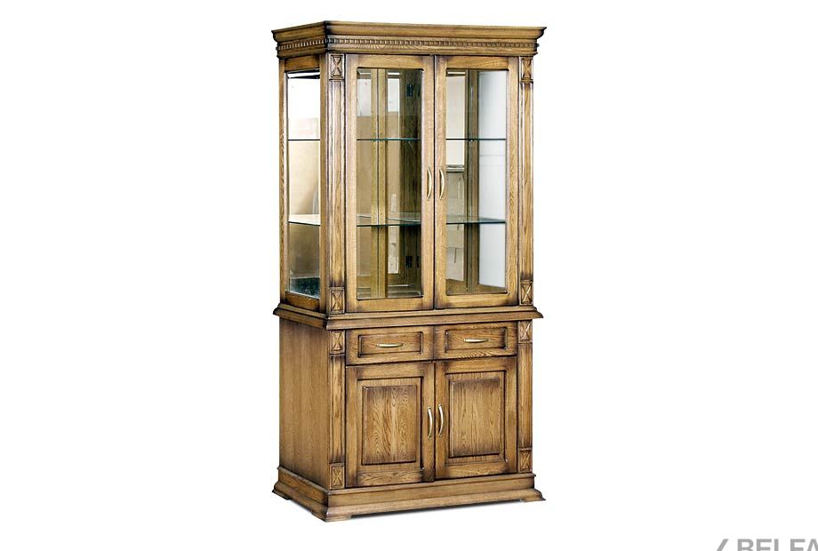 Шкаф комбинированный "Верди Люкс 2з" массив и шпон дуба 1