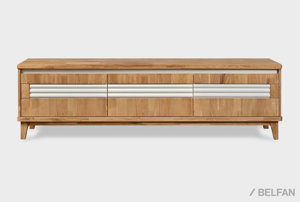 Тумба под ТВ "Уоллстрит" 170 массив дуба, МДФ 2