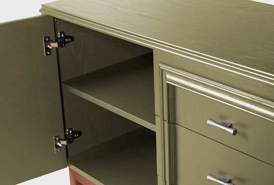 Тумба "Сакраменто" 3 (с ящиками) массив и шпон дуба, МДФ 12