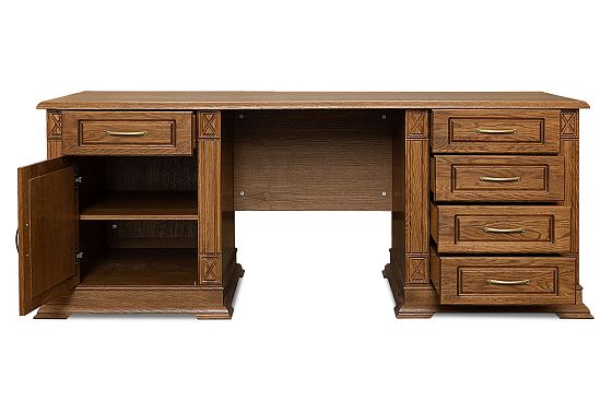 Стол письменный "Верди Люкс 7" массив и шпон дуба 4