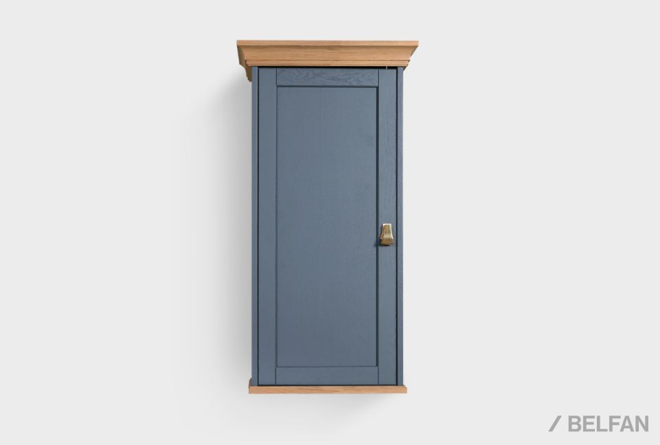 Шкаф настенный "Стюарт" (левый) массив и шпон дуба 1