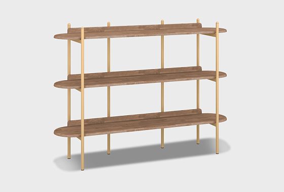 Стеллаж "Меридиан" 3 массив дуба, металл 3