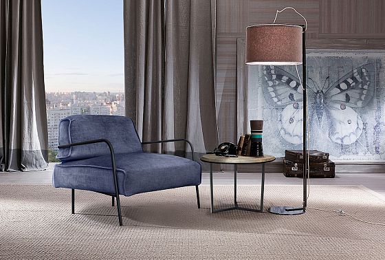 Стол журнальный "Арт" круглый 50 массив дуба, металл 2